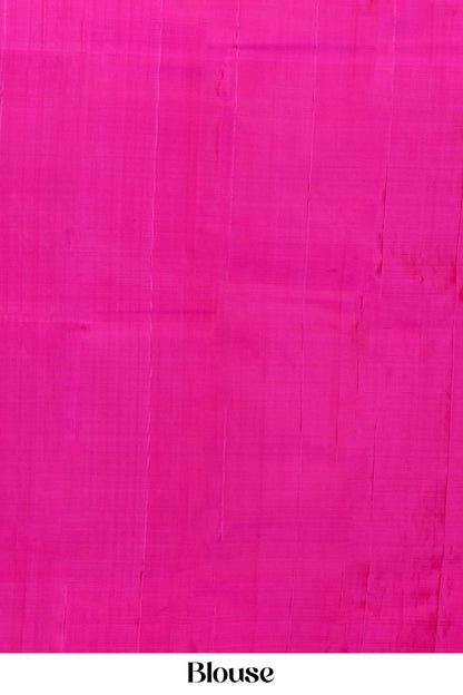 
Elegant hot pink Kanchipuram saree