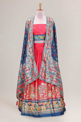 Elegant pink floral lehenga fashion