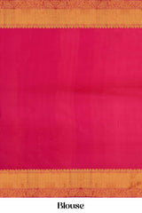 Elegant pink wedding pattu silk saree