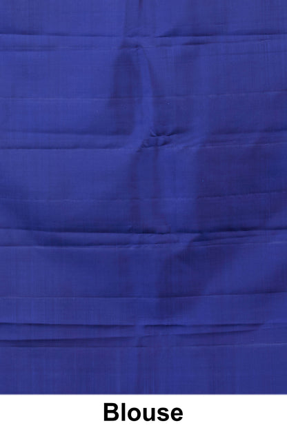 
Elegant royal blue Kanchipuram saree