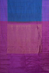 Elegant royal blue Kanchipuram silk saree