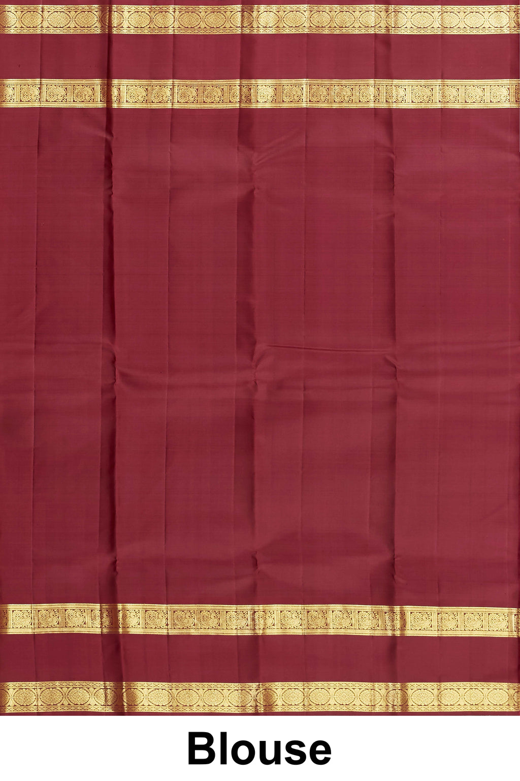 
Elegant rust orange Kanchipuram saree