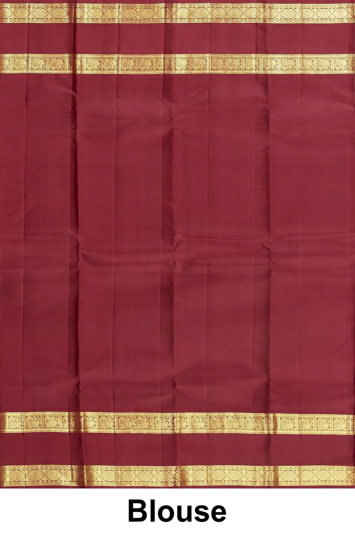 
Elegant rust orange Kanchipuram saree