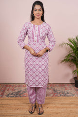 Ethnic printed salwar suit set