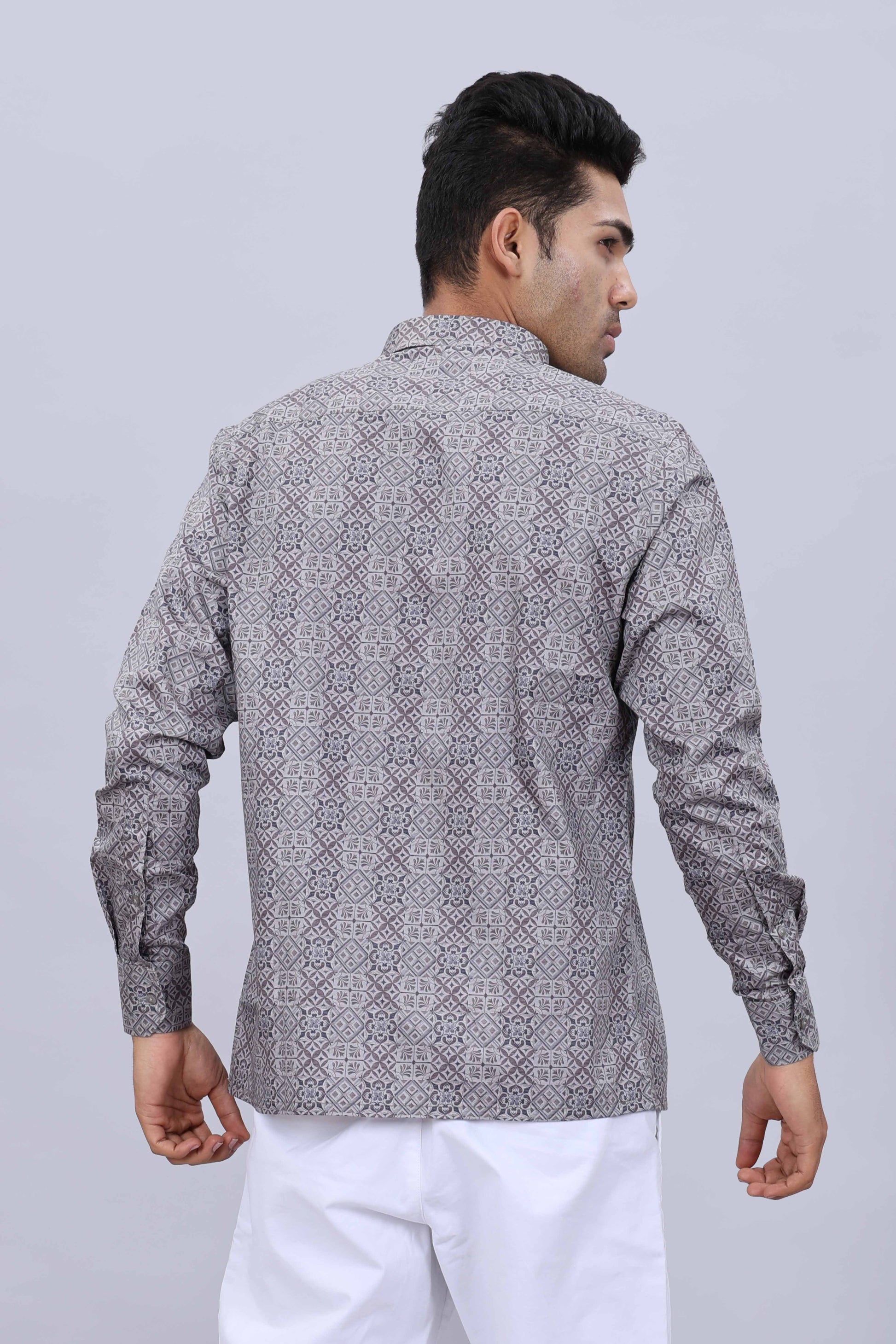 Everyday printed dobby shirt