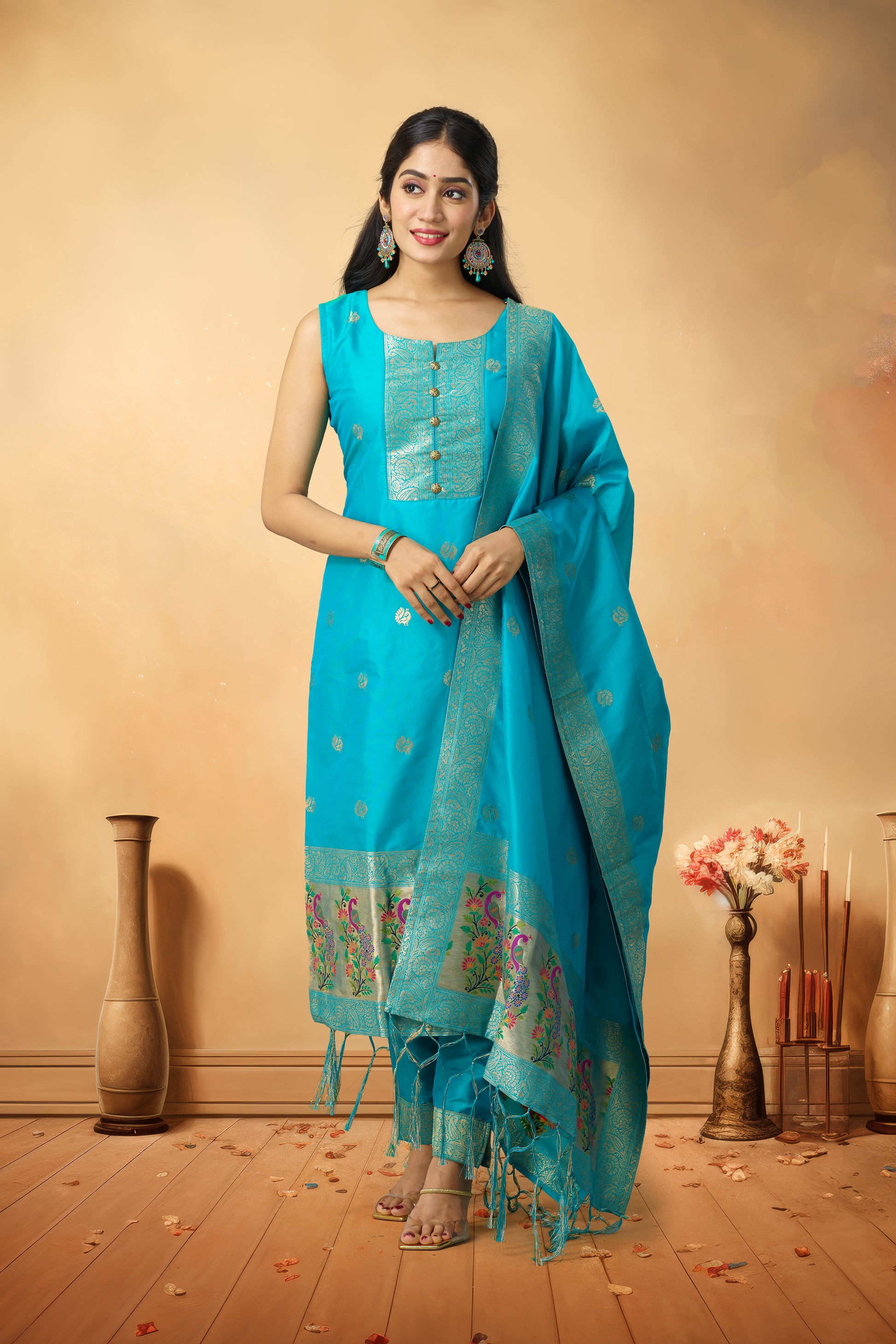 Festive blue traditional wear