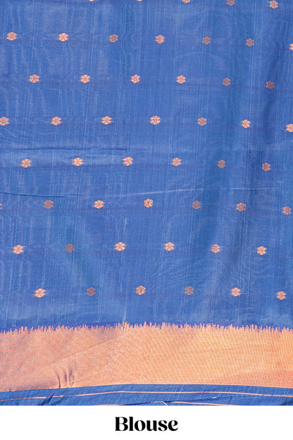  Festive elegance blue blouse
