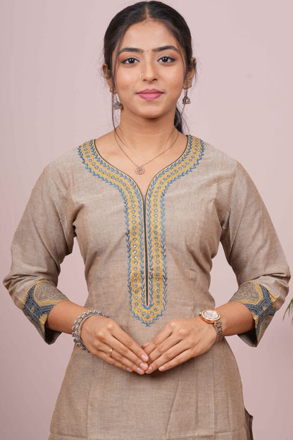 Festive ethnic suit with dupatta