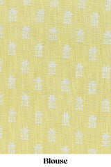 Festive yellow linen cotton saree