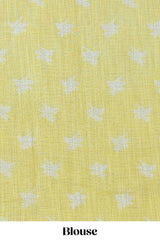 Festive yellow linen cotton sarees