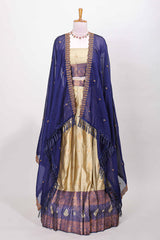 Festive zari dhavani ensemble