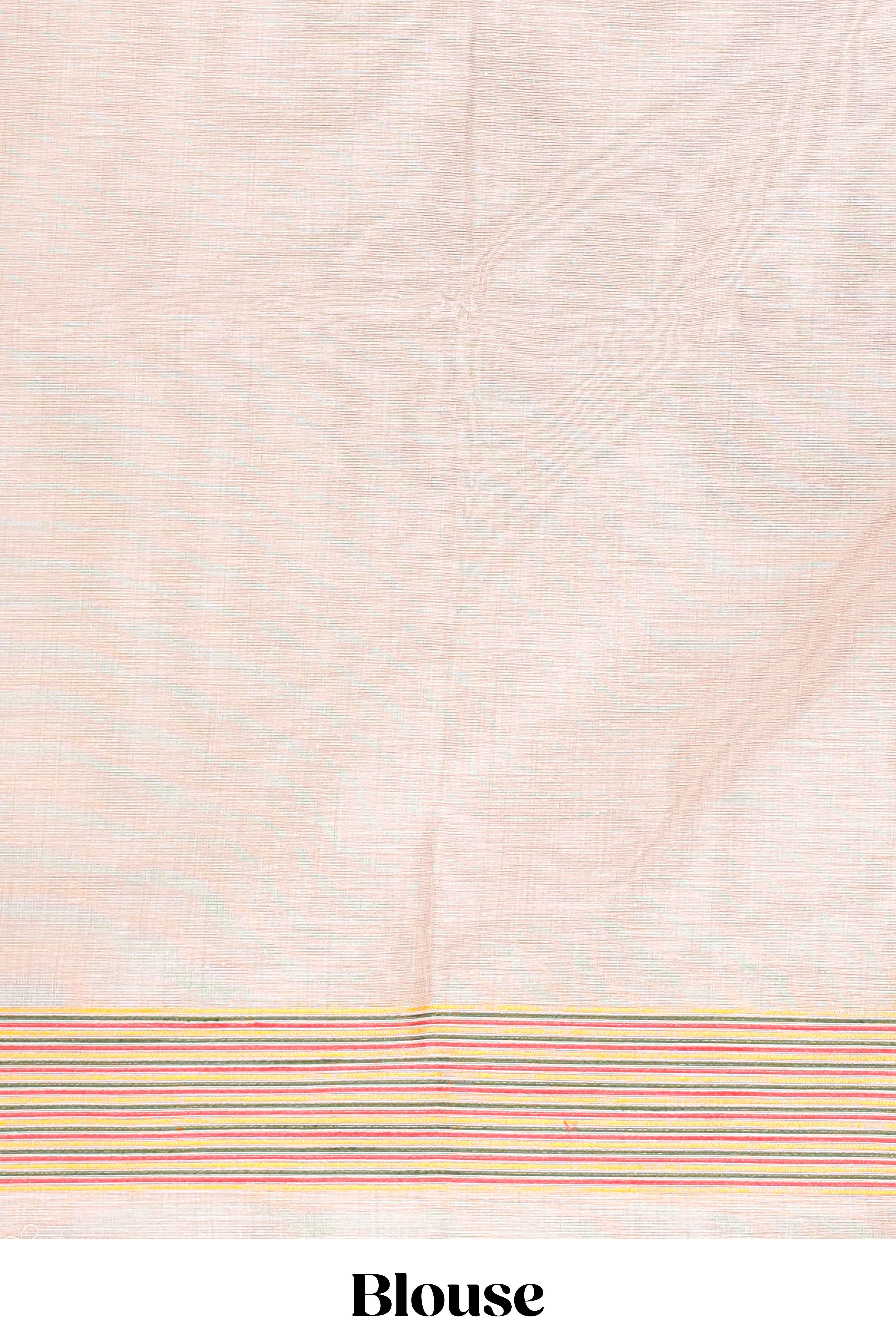 Floral butta munga cotton saree with blouse