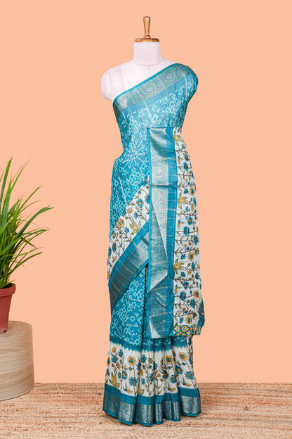 Floral ikkat design elements