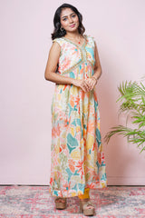 Floral motif festive salwar suit