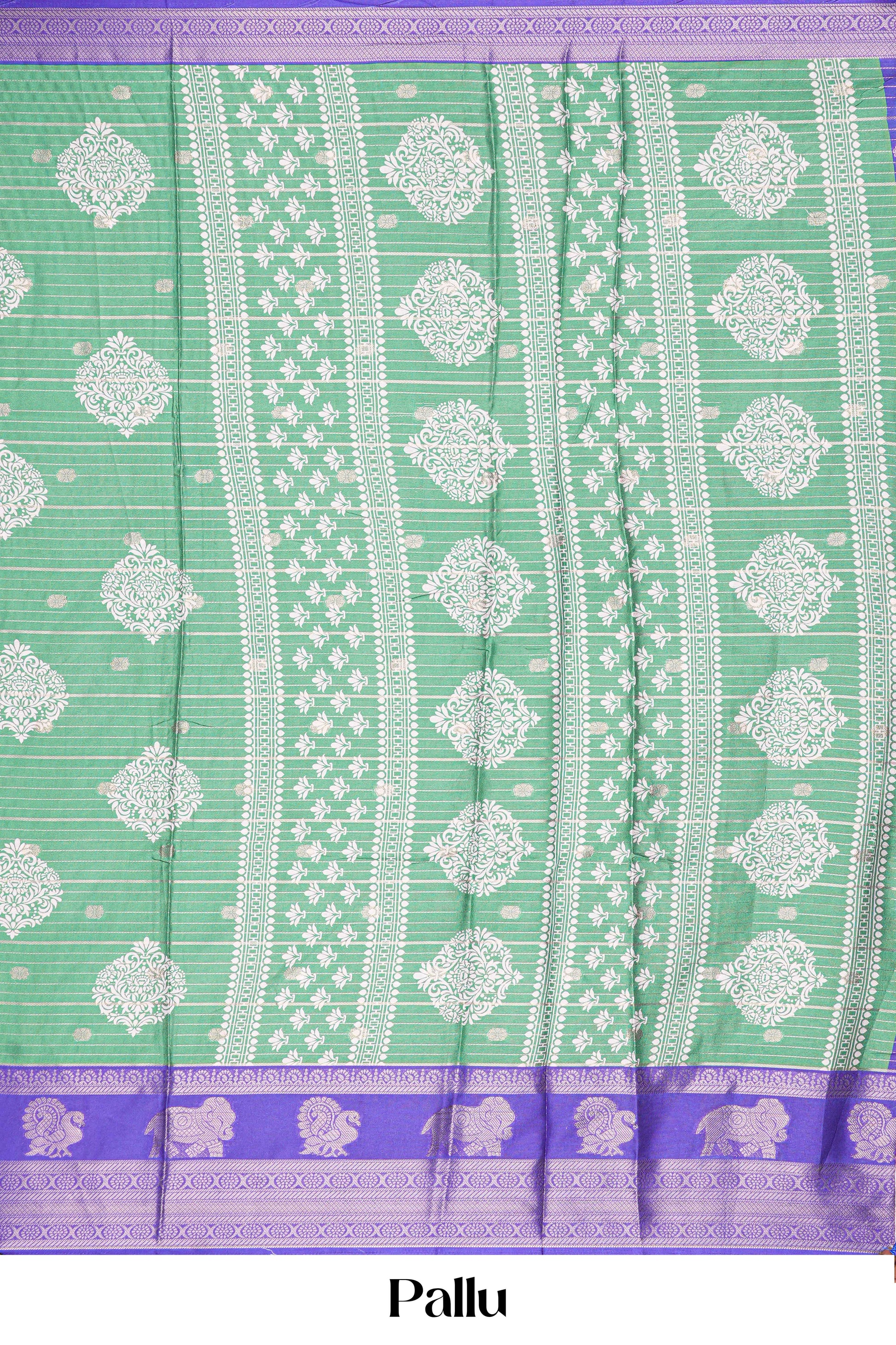 Floral pallu design