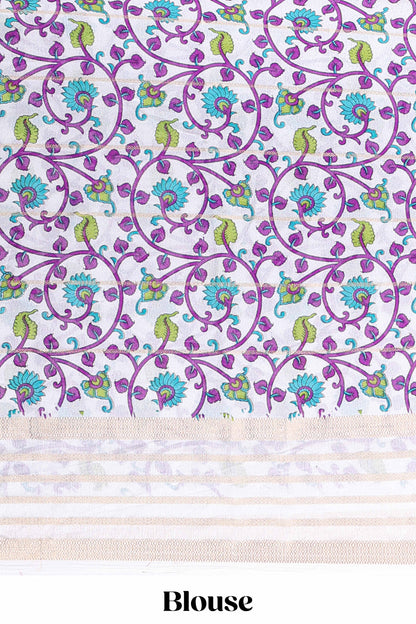 Floral pallu detailing