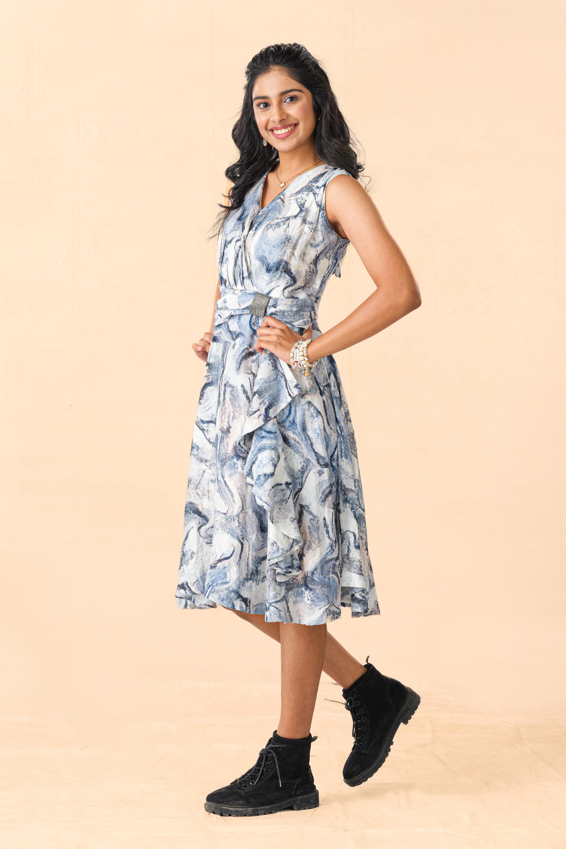 Floral printed western top