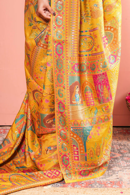 Floral vine design pallu