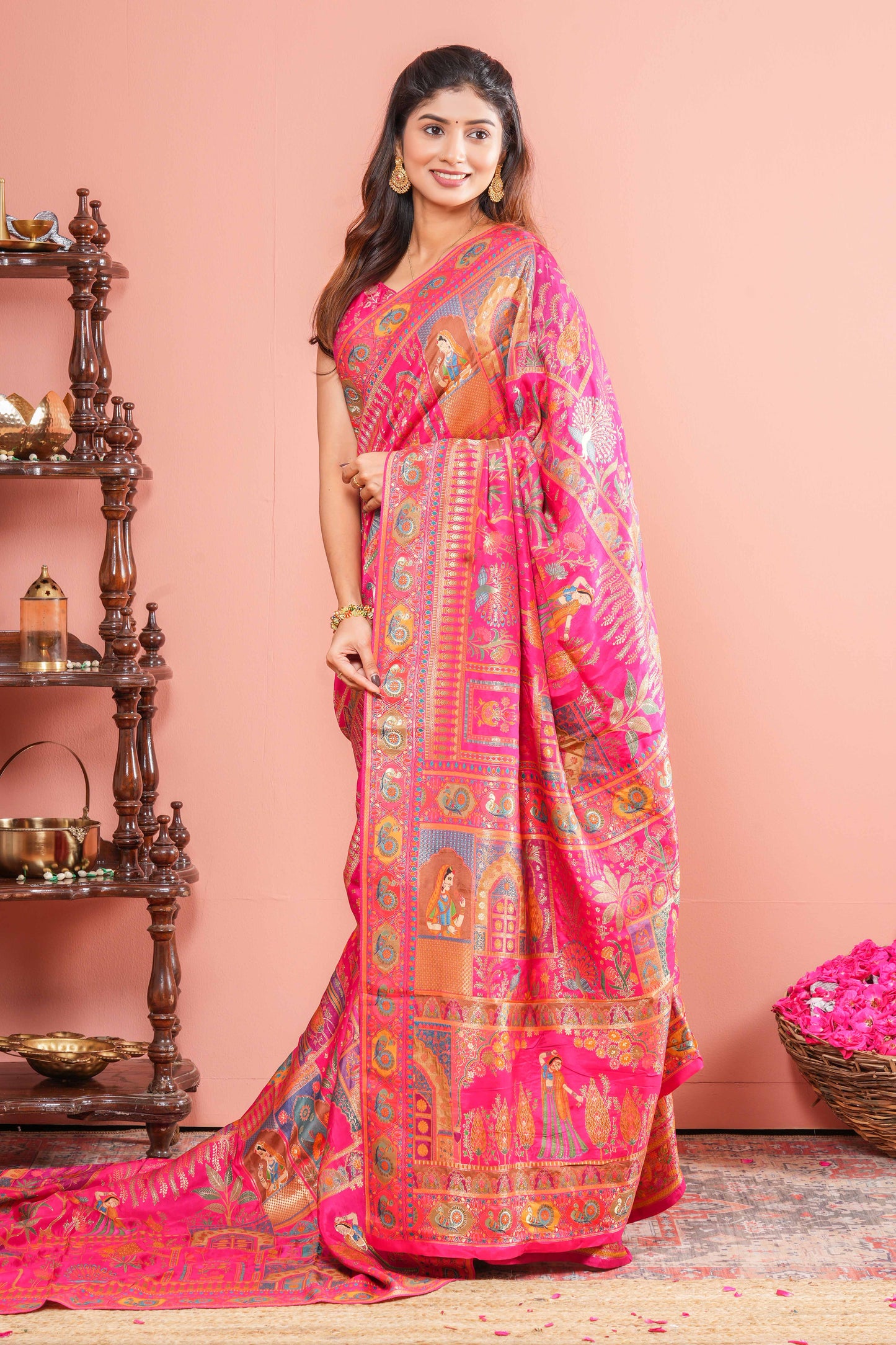 Floral vines design pallu