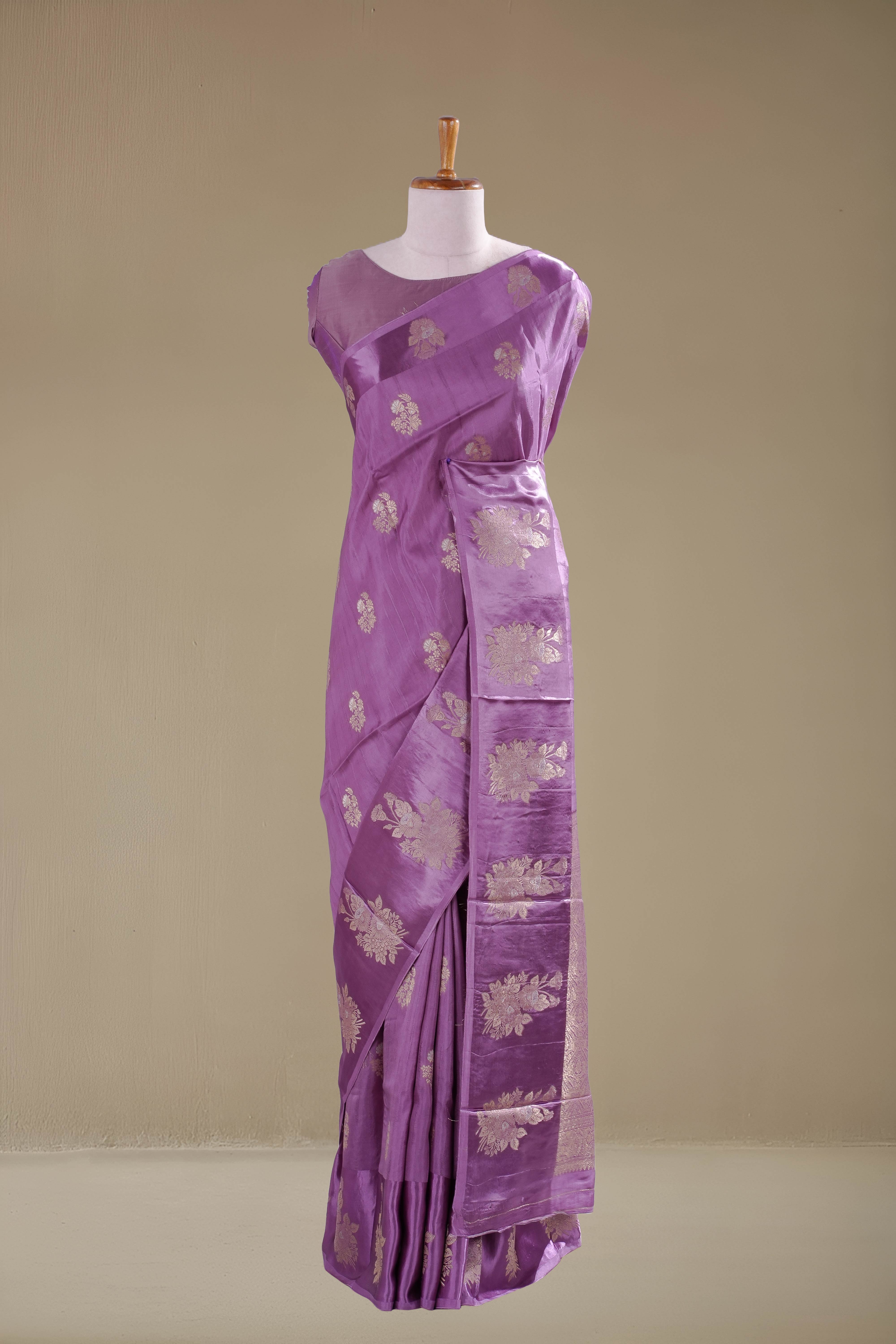 Floral zari butta work