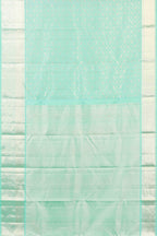 Geometric floral silk saree