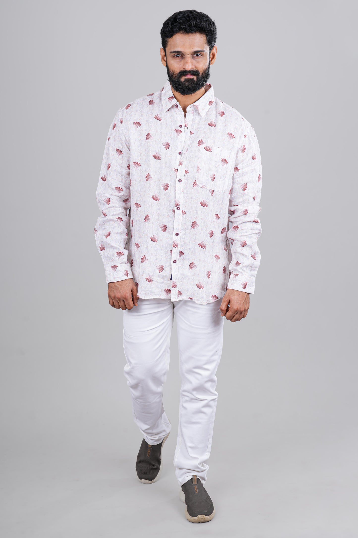 Geometric print casual shirt