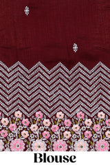 Gold chiffon georgette designer saree