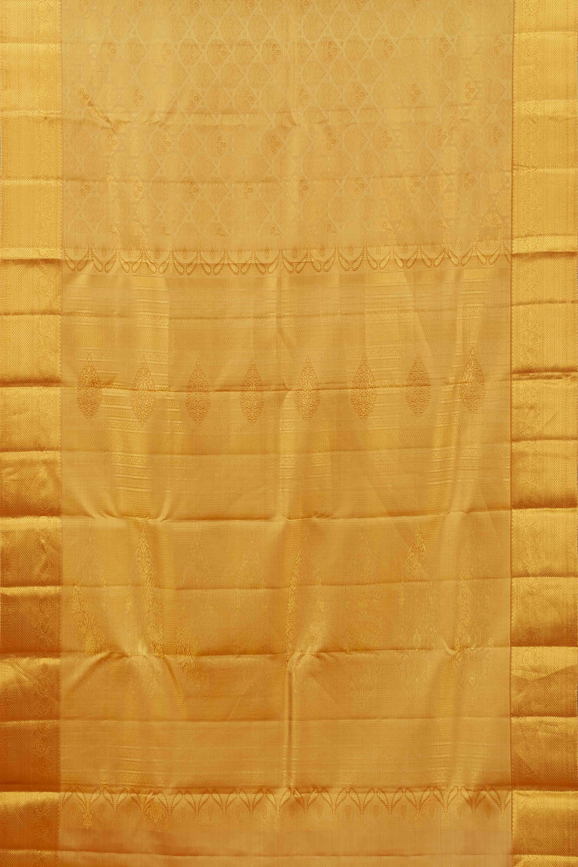 Gold jacquard silk