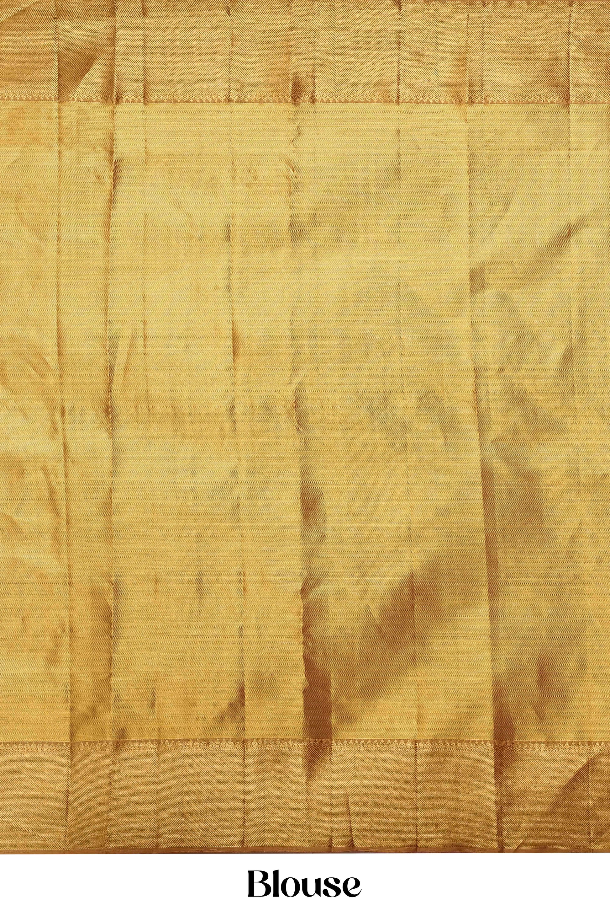 Gold jacquard woven silk sarees