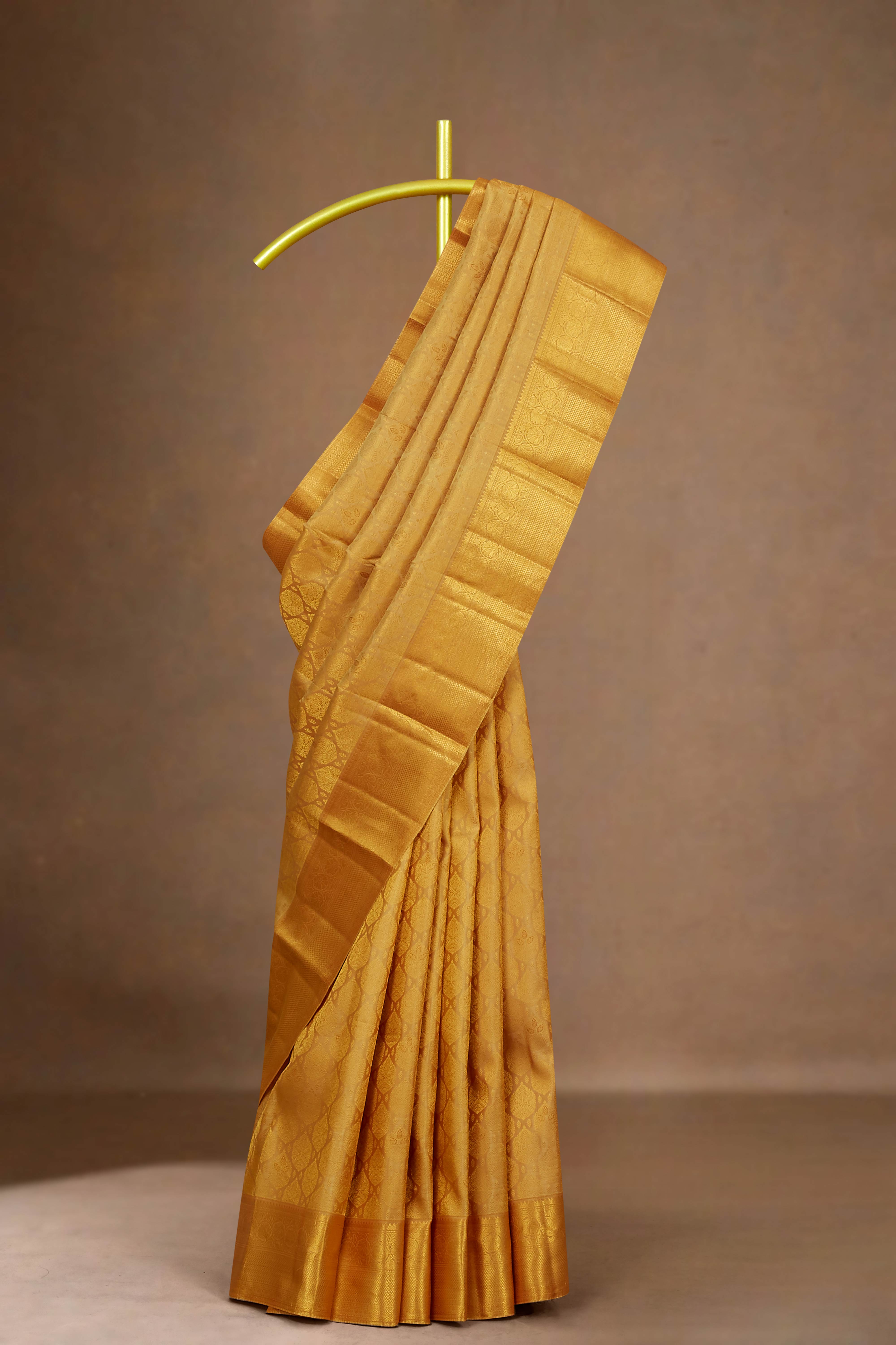 Gold pattu silk saree