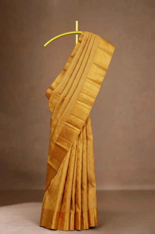 Gold pattu silk saree