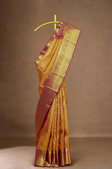Golden pattu silk saree
