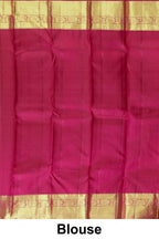 Golden wedding silk saree