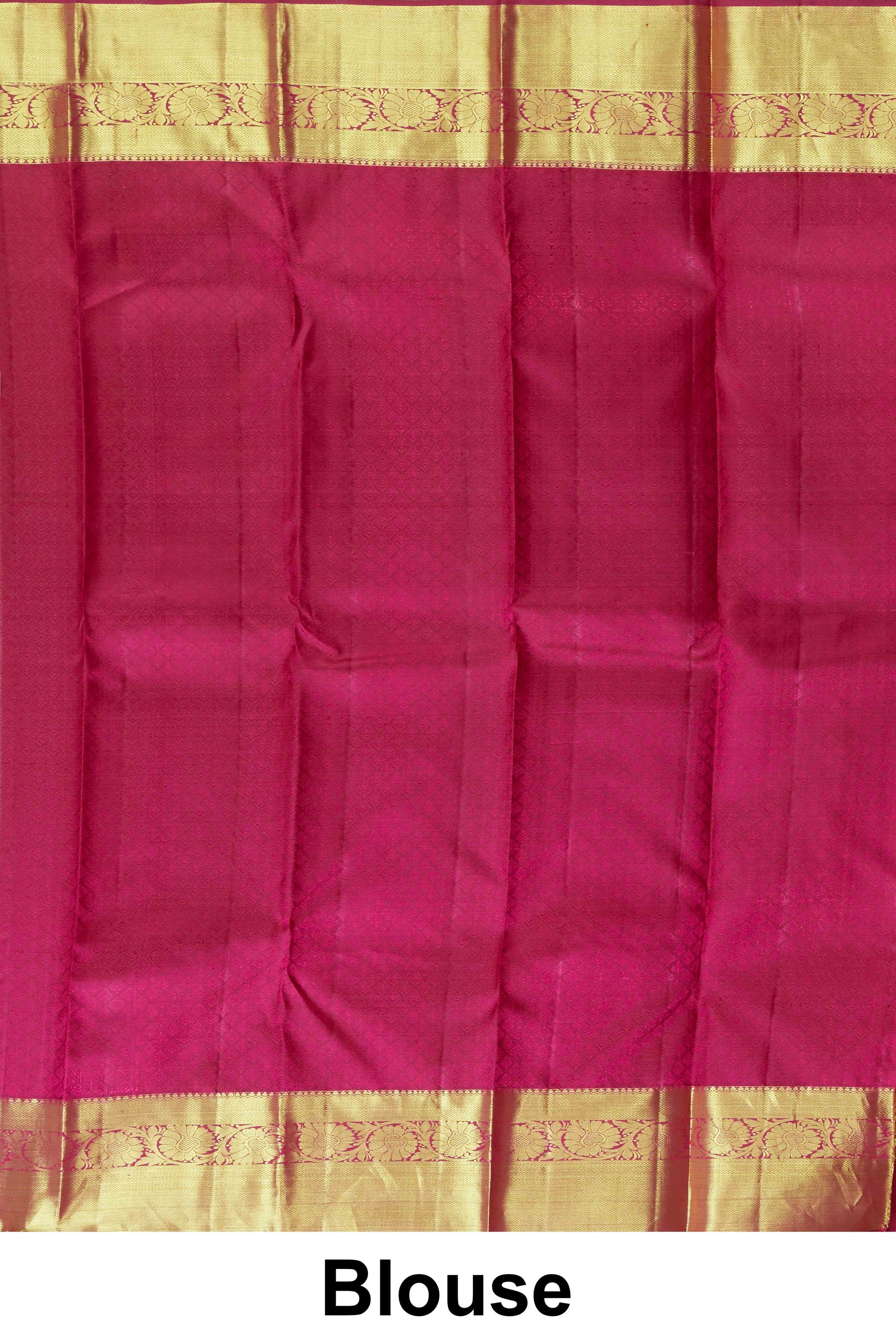 Golden wedding silk saree
