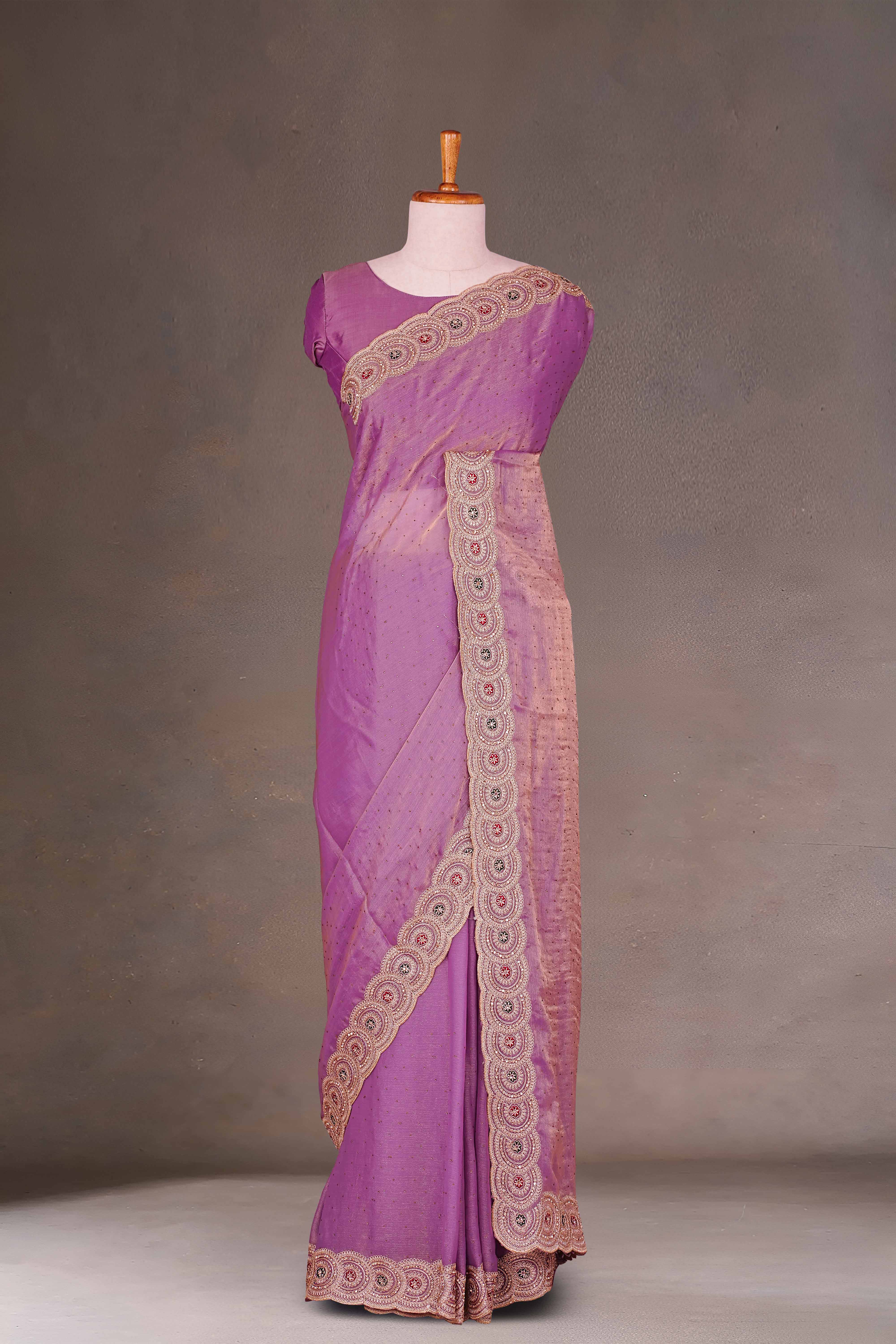 Golden zari threadwork
