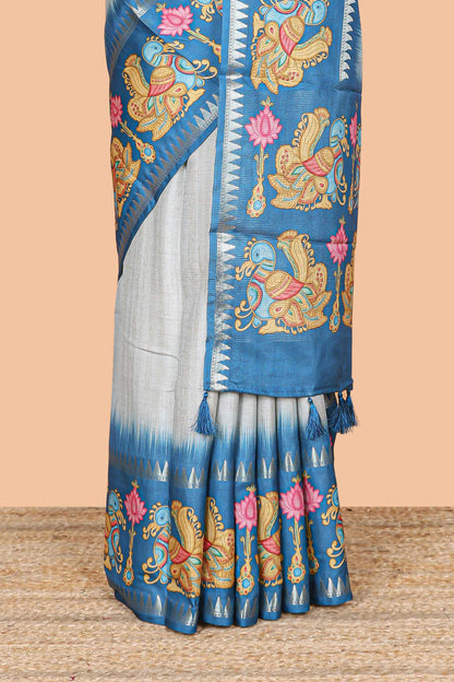 Graceful festive blue drape
