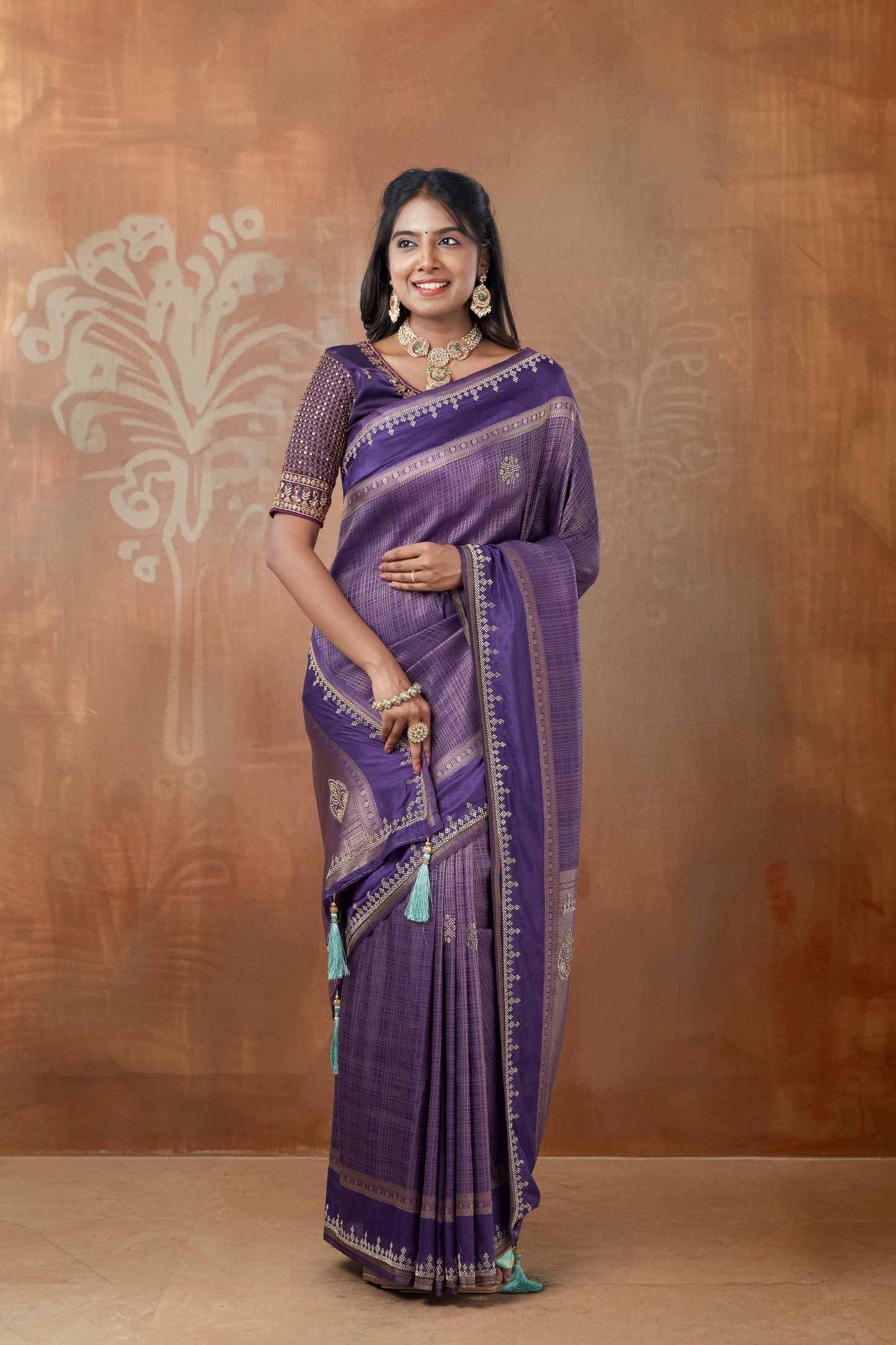 Graceful heritage violet drape