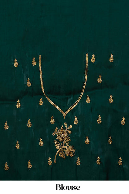 Grand green festive drape