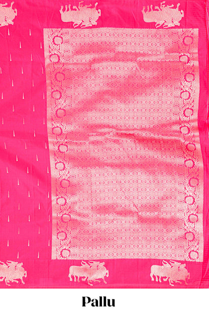  Grand printed zari pallu 