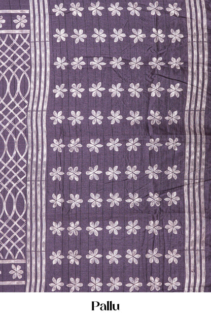 Grape contemporary linen saree