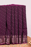 Grape purple kathan silk zari weave saree
