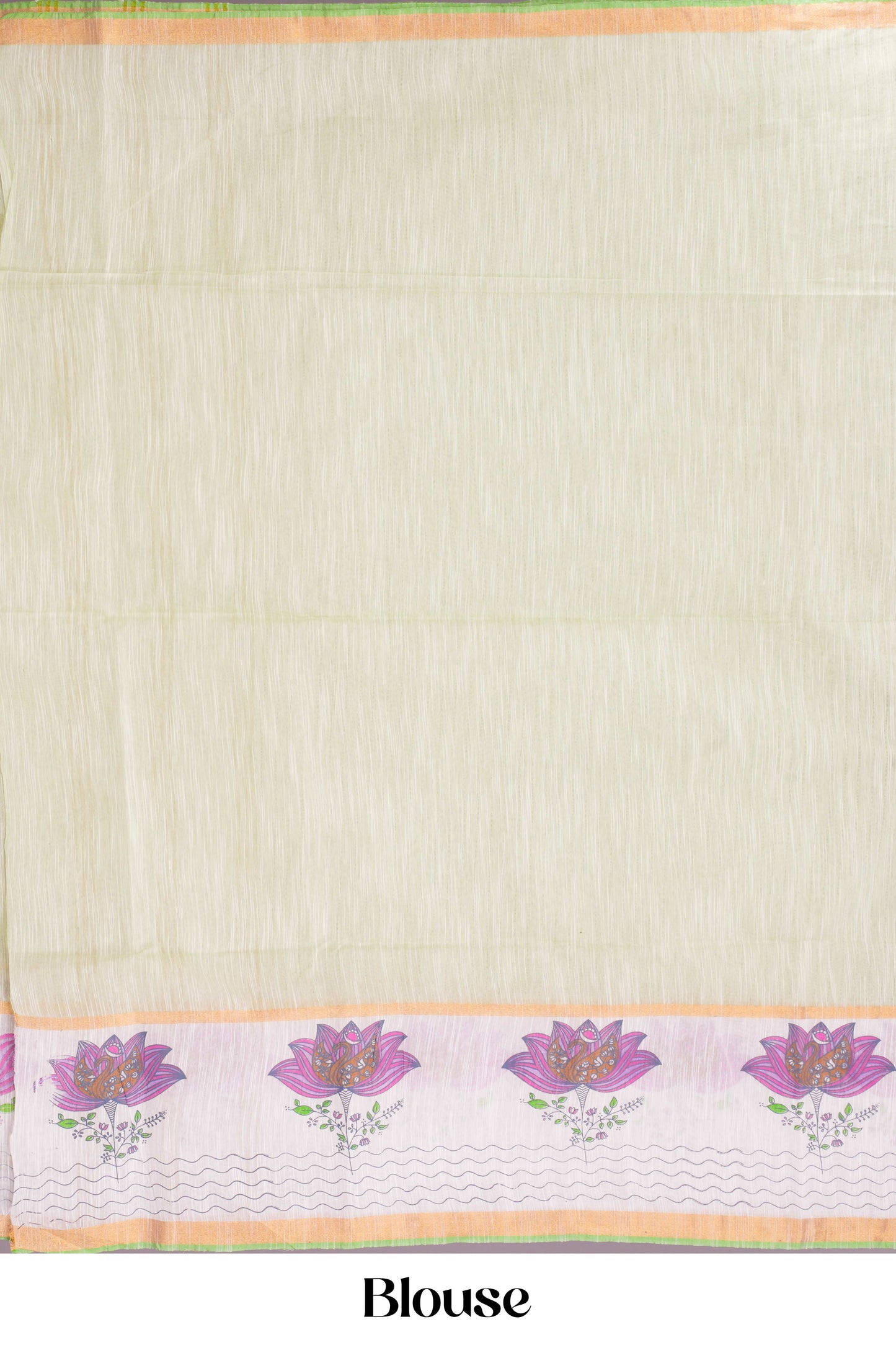 Green Casual Chirala Cotton Saree Look