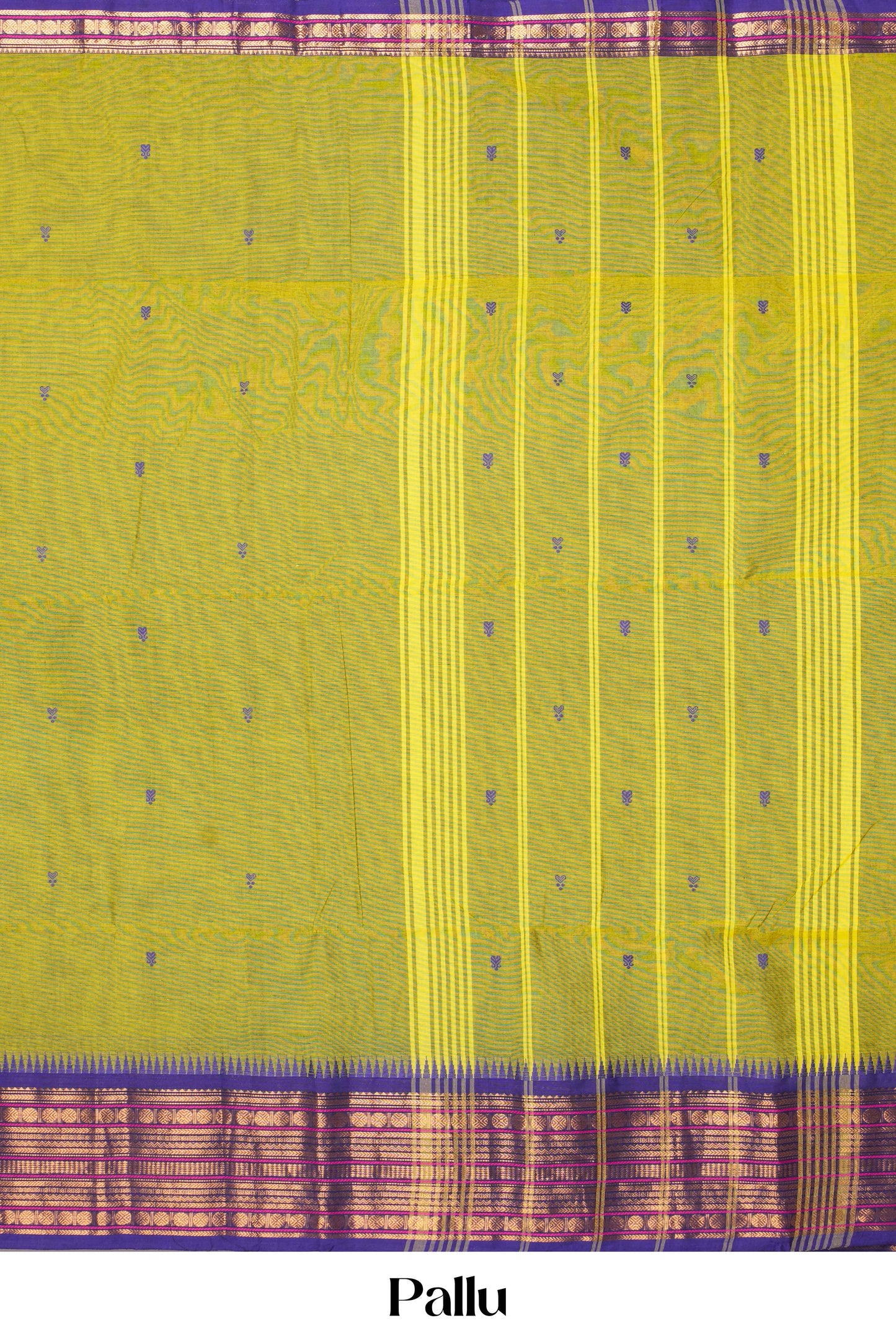 Green Chirala cotton sarees pallu detail design