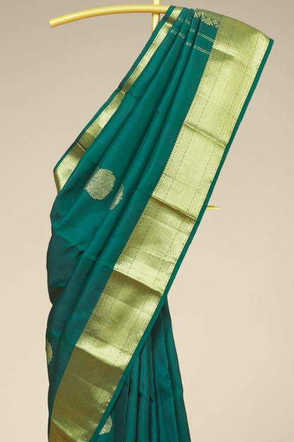 Green Kanchipuram silks sare