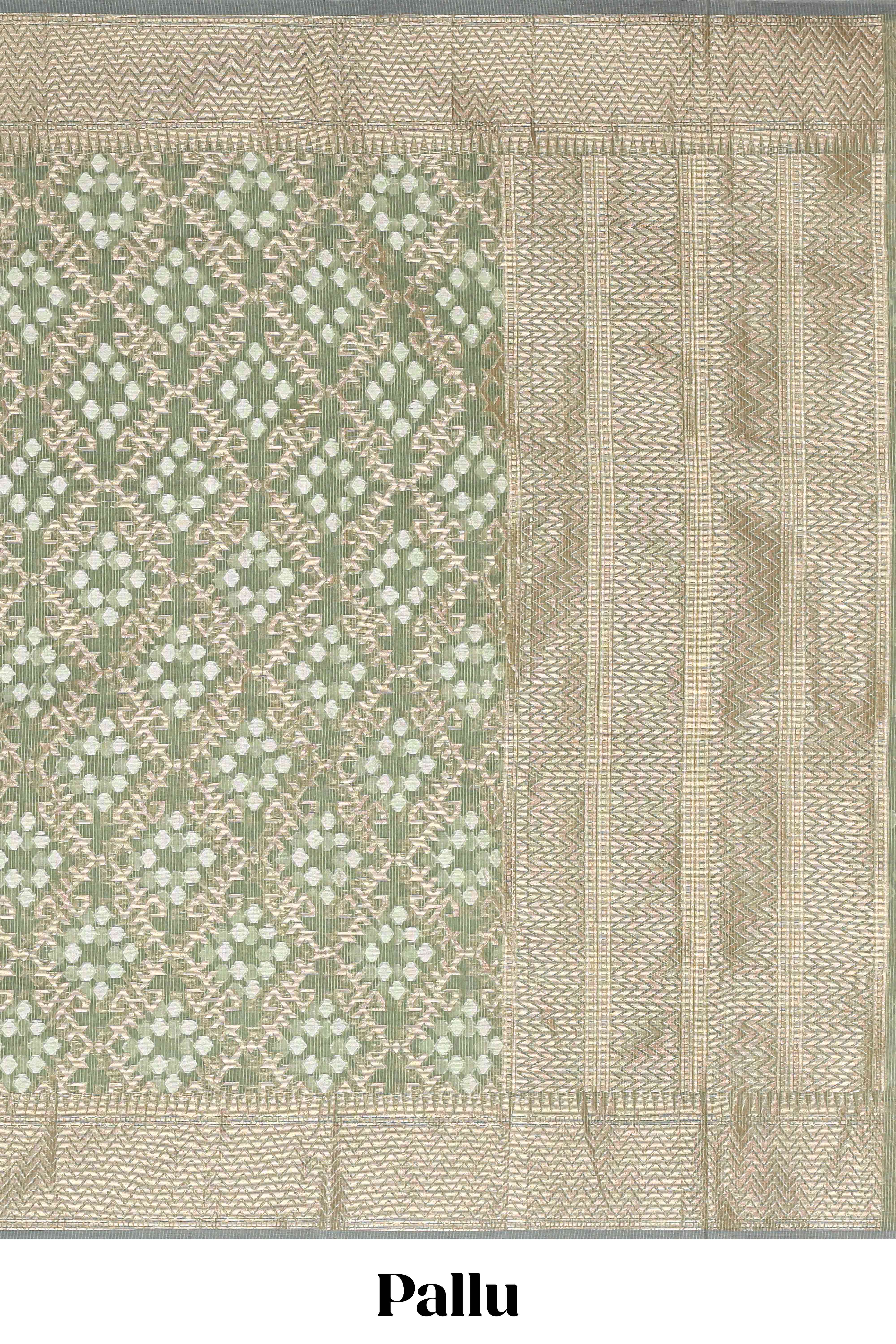  Green Kota cotton saree