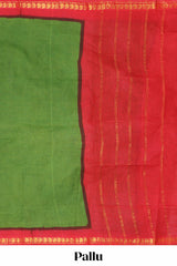 Green Zari border accent