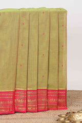 Green butta chettinad cotton sarees