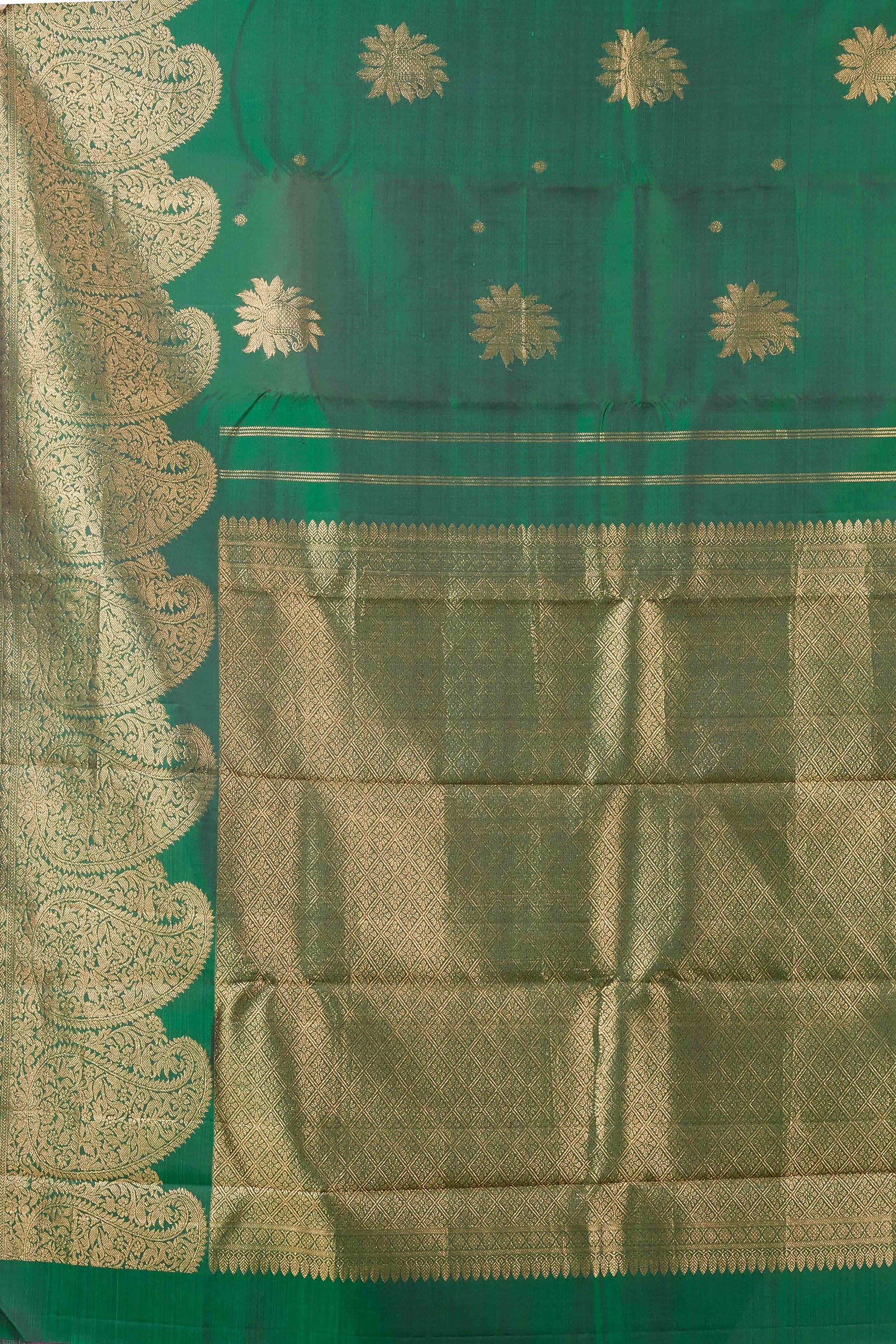 Green butta designer silk sarees