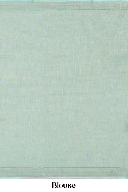 Green casual linen saree