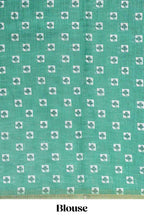 Green casual wear linen cotton saree
